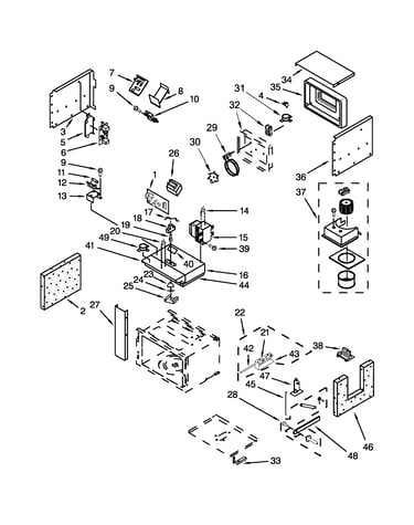 Cabinet and stirrer parts