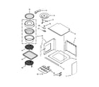 Jenn-Air JMW3430WP03 top support and turntable parts diagram