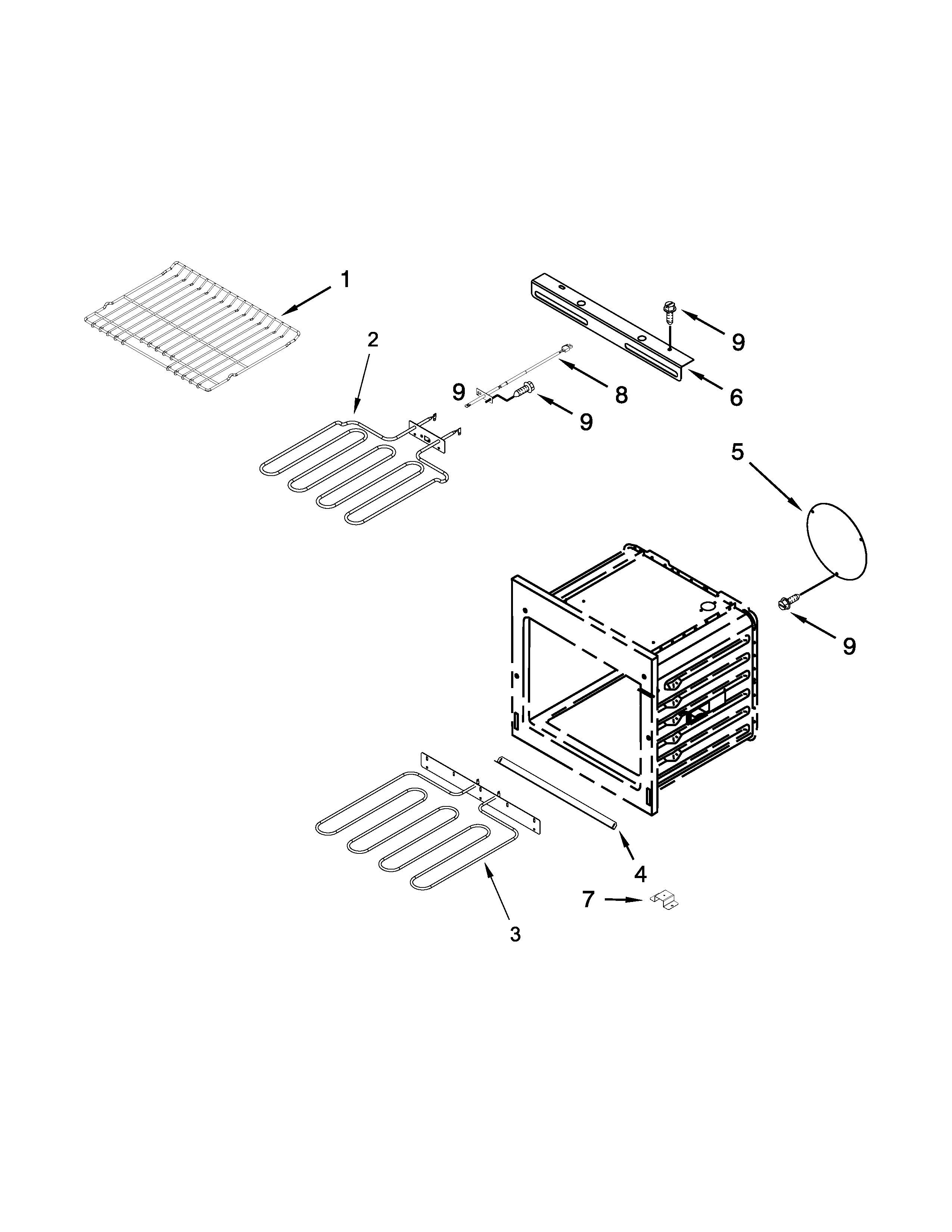Internal oven parts