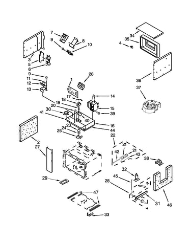 Cabinet and stirrer parts