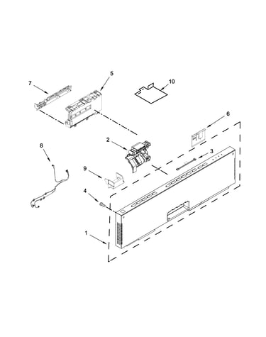 Control panel and latch parts