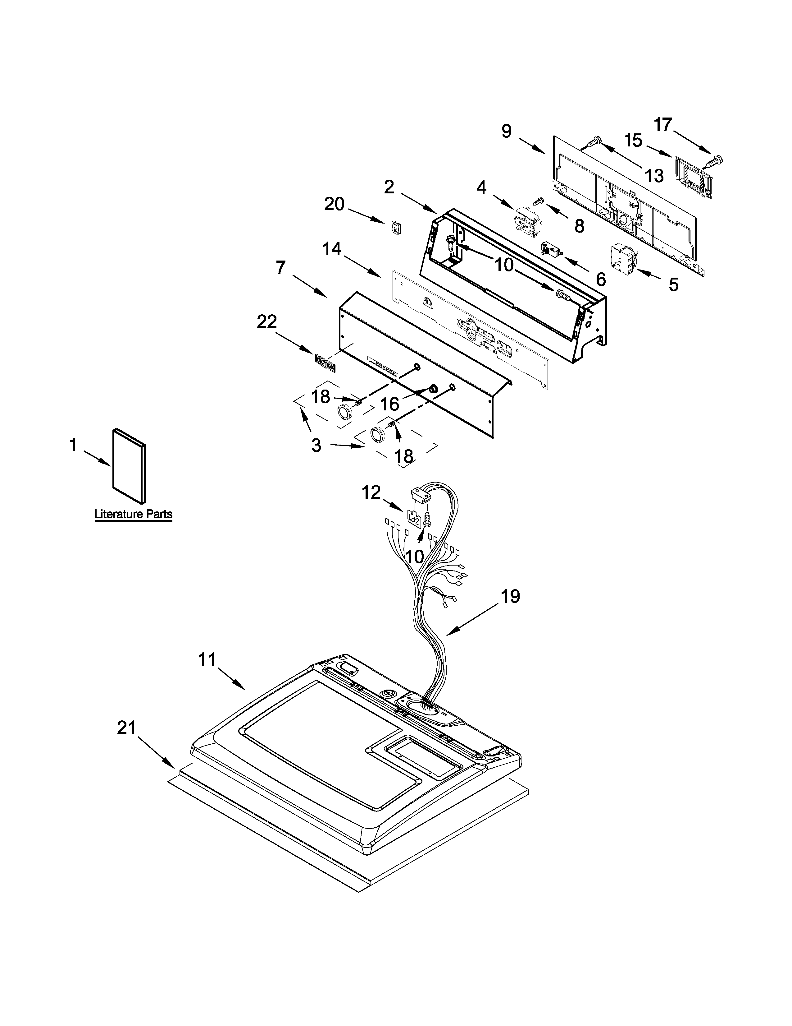 Top and console parts
