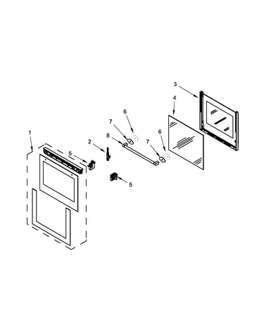 Oven door parts