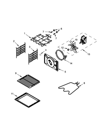 Internal oven parts