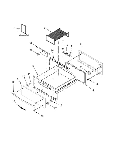 Control panel and drawer parts