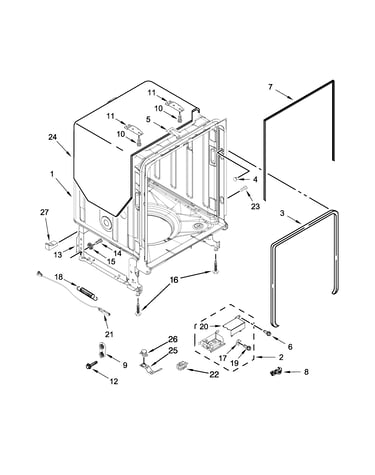 Tub and frame parts