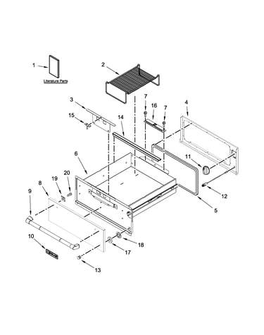 Control panel and drawer parts