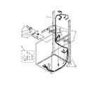 Whirlpool YWET3300XQ1 dryer support and washer cabinet harness parts diagram