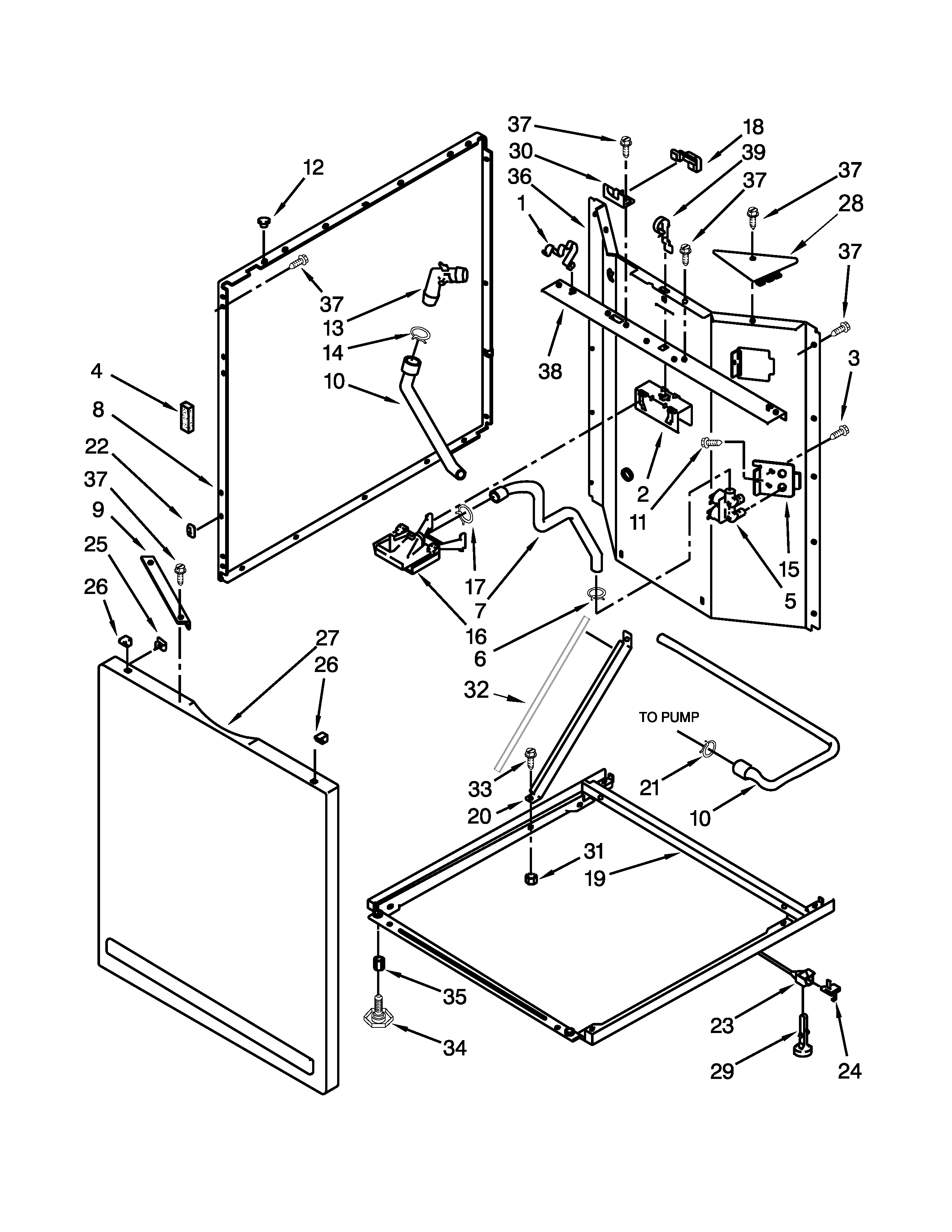 WASHER CABINET PARTS