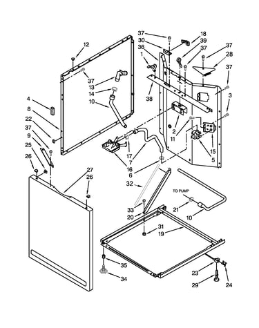 Washer cabinet parts