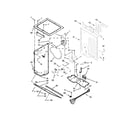 Whirlpool YWET3300XQ2 dryer cabinet and motor parts diagram
