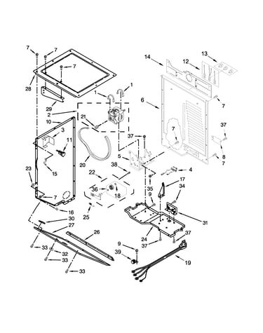 Dryer cabinet and motor parts