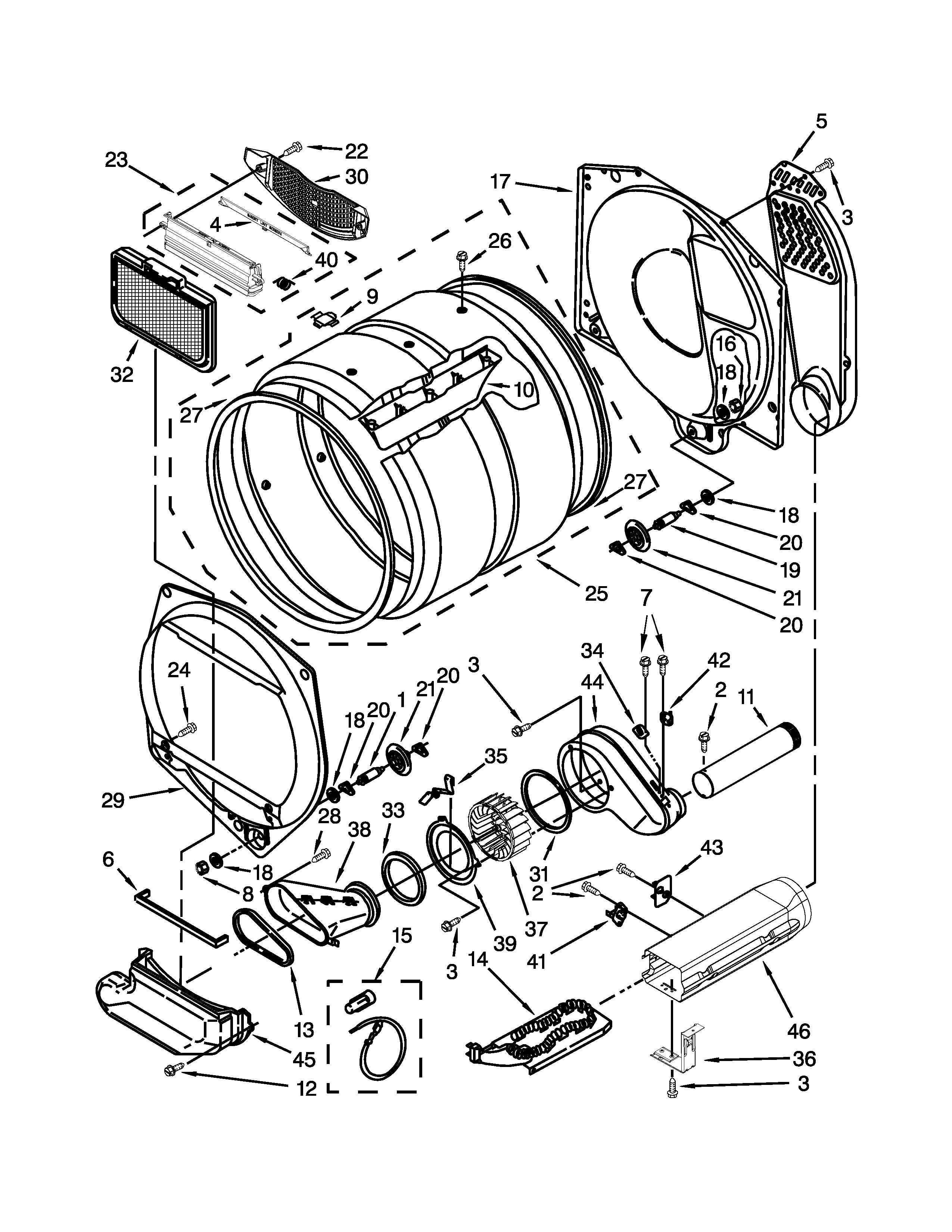 Dryer bulkhead parts