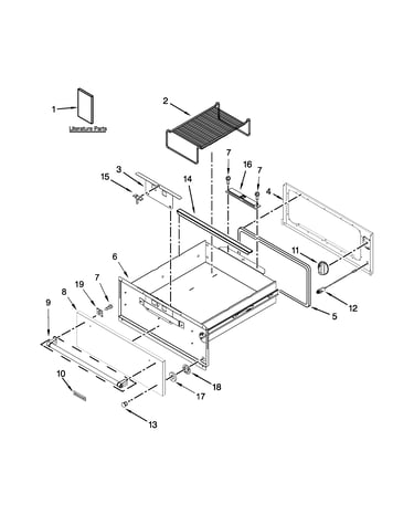 Control panel and drawer parts