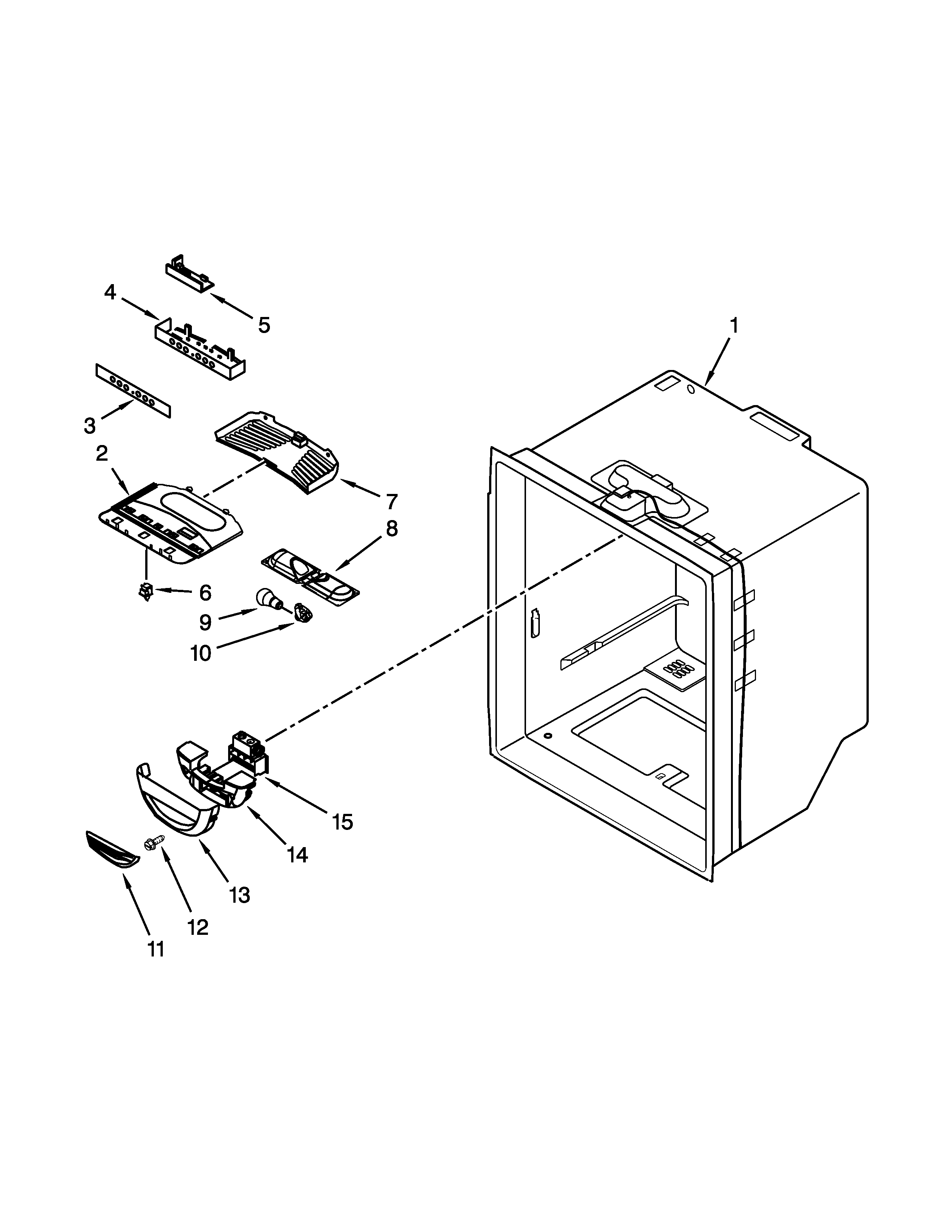 Refrigerator liner parts