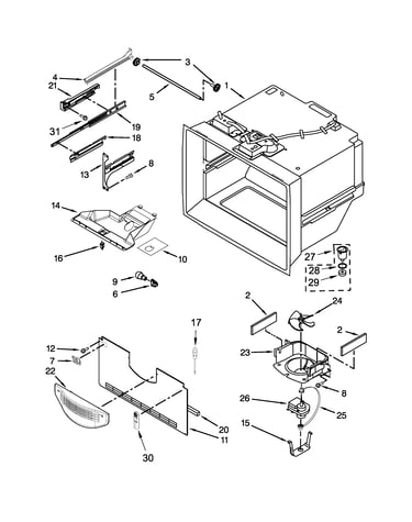 Freezer liner parts