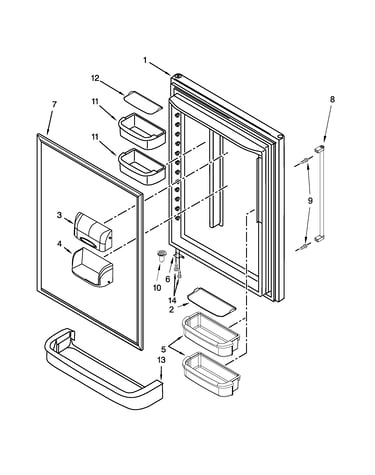 Refrigerator door parts