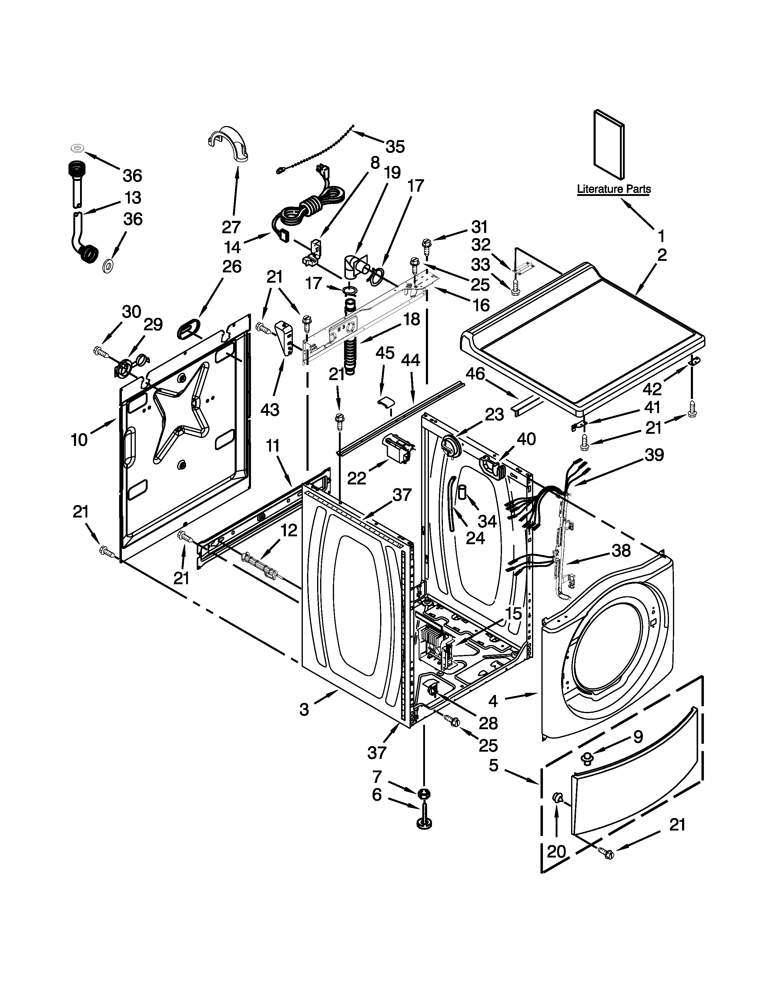 TOP AND CABINET PARTS