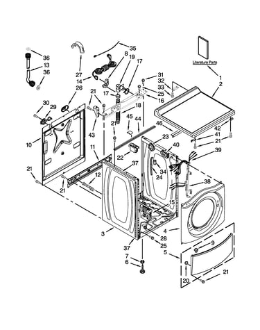 Top and cabinet parts