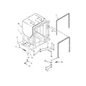 KitchenAid KDTE304DWH0 tub and frame parts diagram