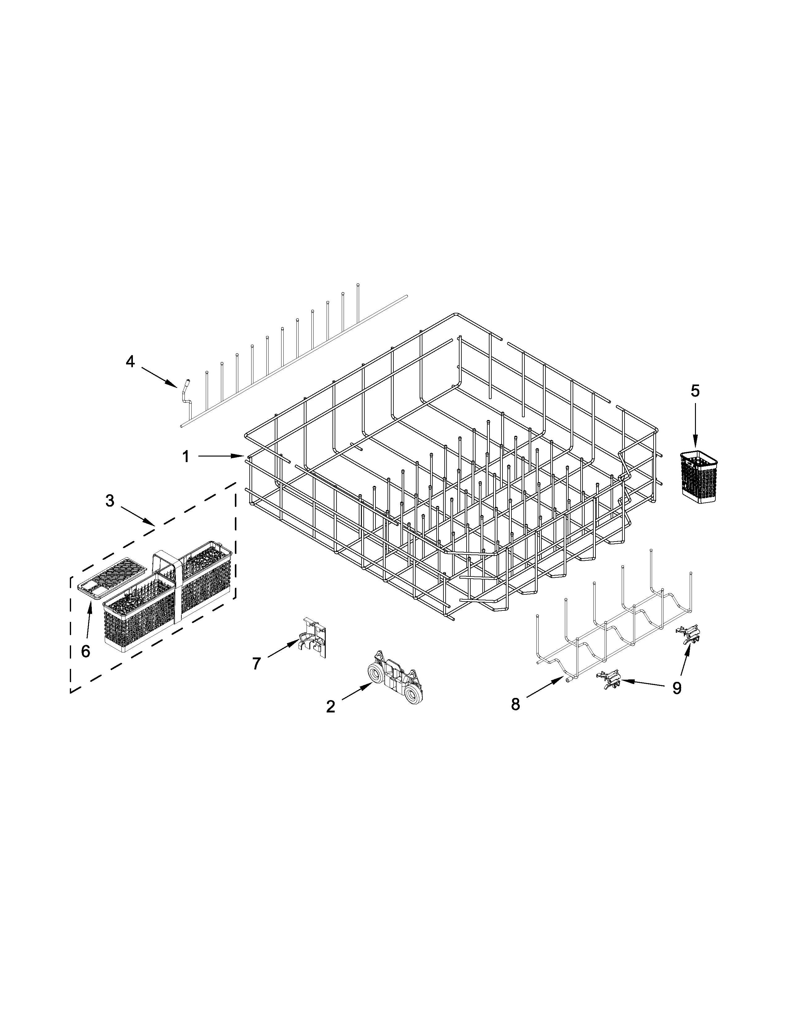 Lower rack parts