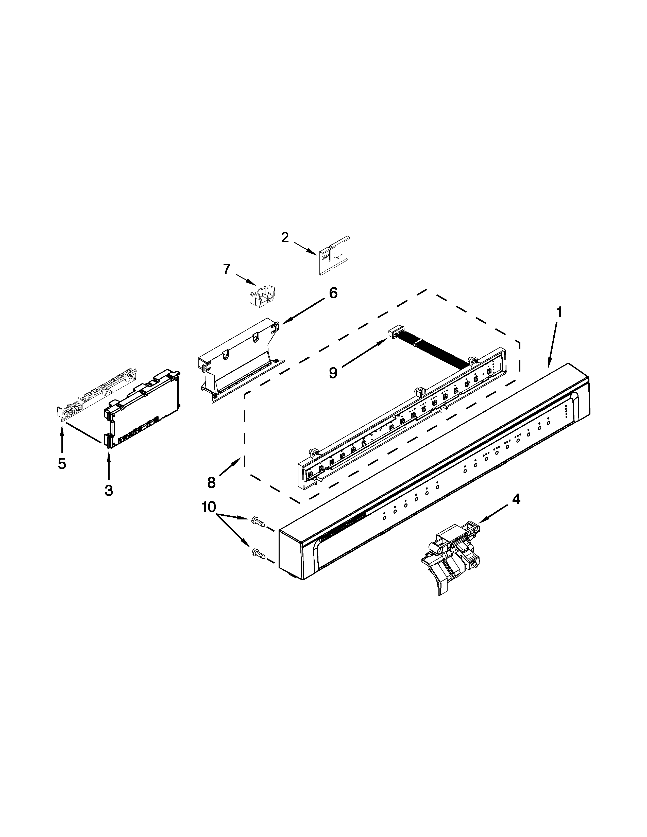 CONTROL PANEL AND LATCH PARTS