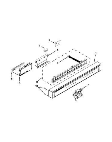 Control panel and latch parts