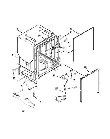 Tub and frame parts