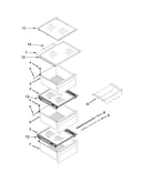 Refrigerator shelf parts