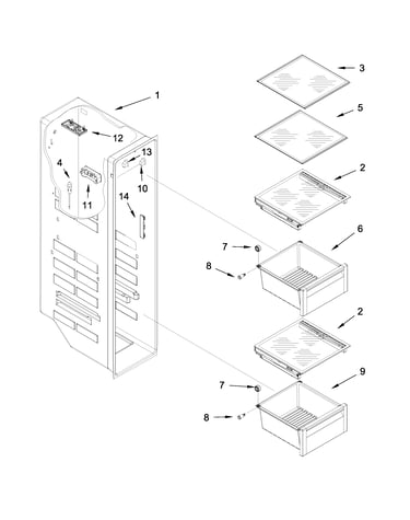 Freezer liner parts