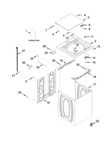 Top and cabinet parts