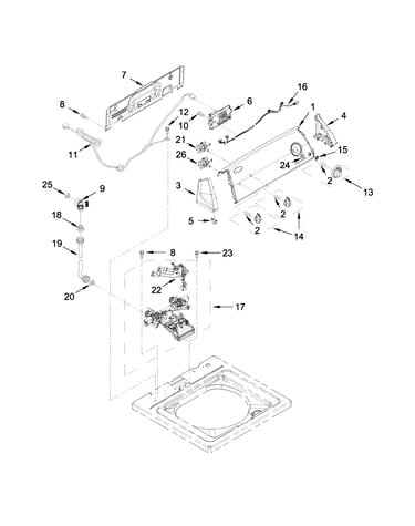Controls and water inlet parts