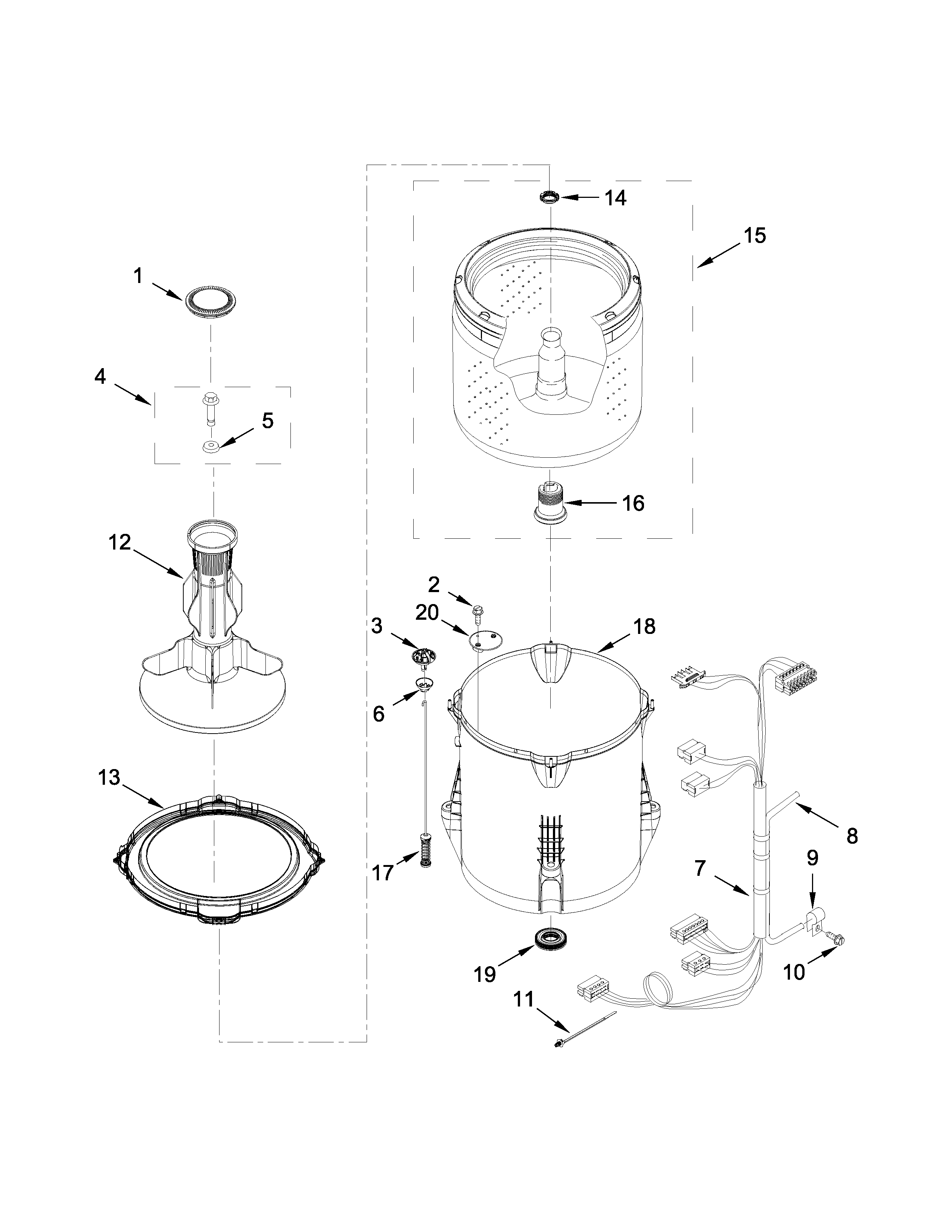 Basket and tub parts