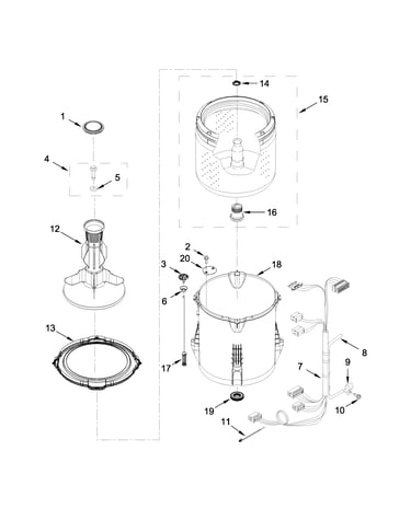 Basket and tub parts
