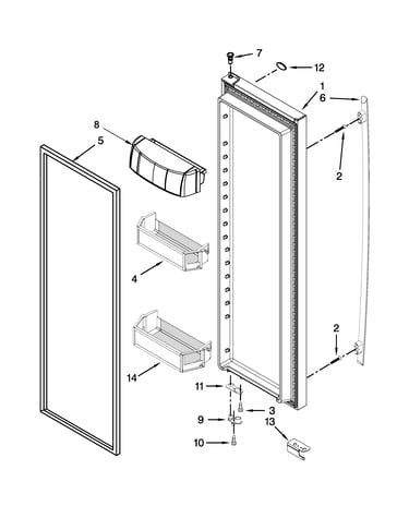 Refrigerator door parts