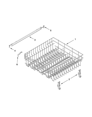 Upper rack and track parts