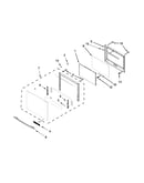 Lower oven door parts