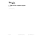 Whirlpool WGI925C0BS01 cover sheet diagram