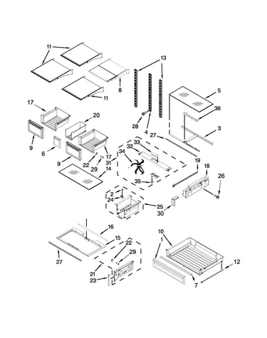 Shelf parts