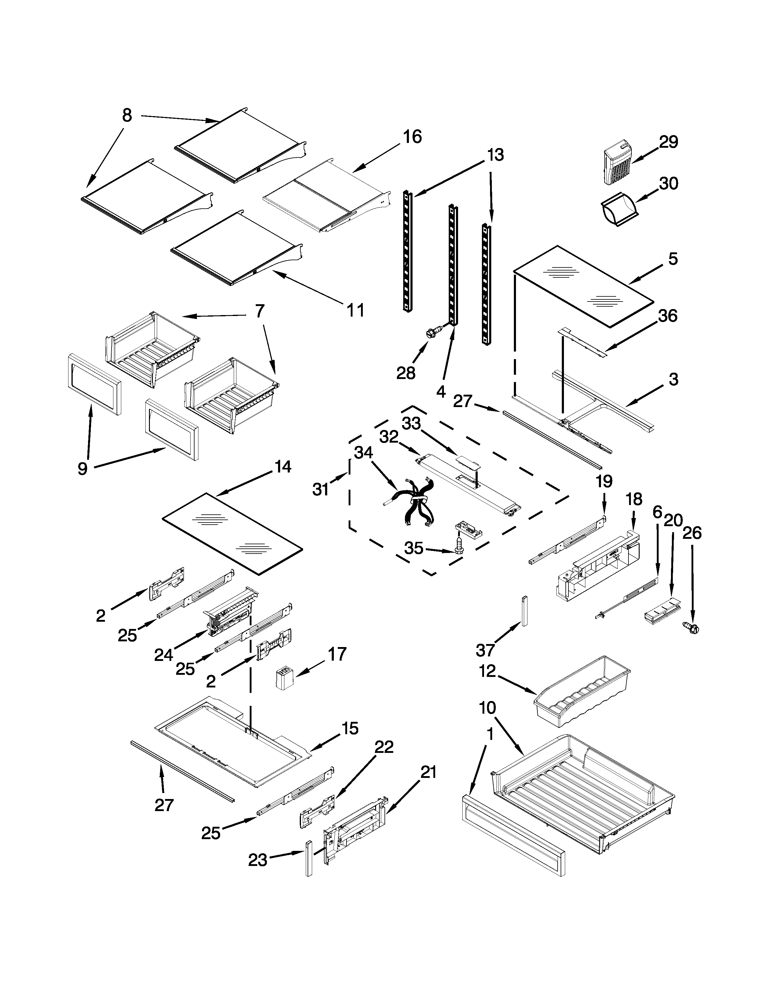 Shelf parts