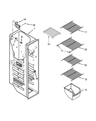 Freezer liner parts