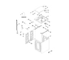 Crosley CAW11544EW1 top and cabinet parts diagram
