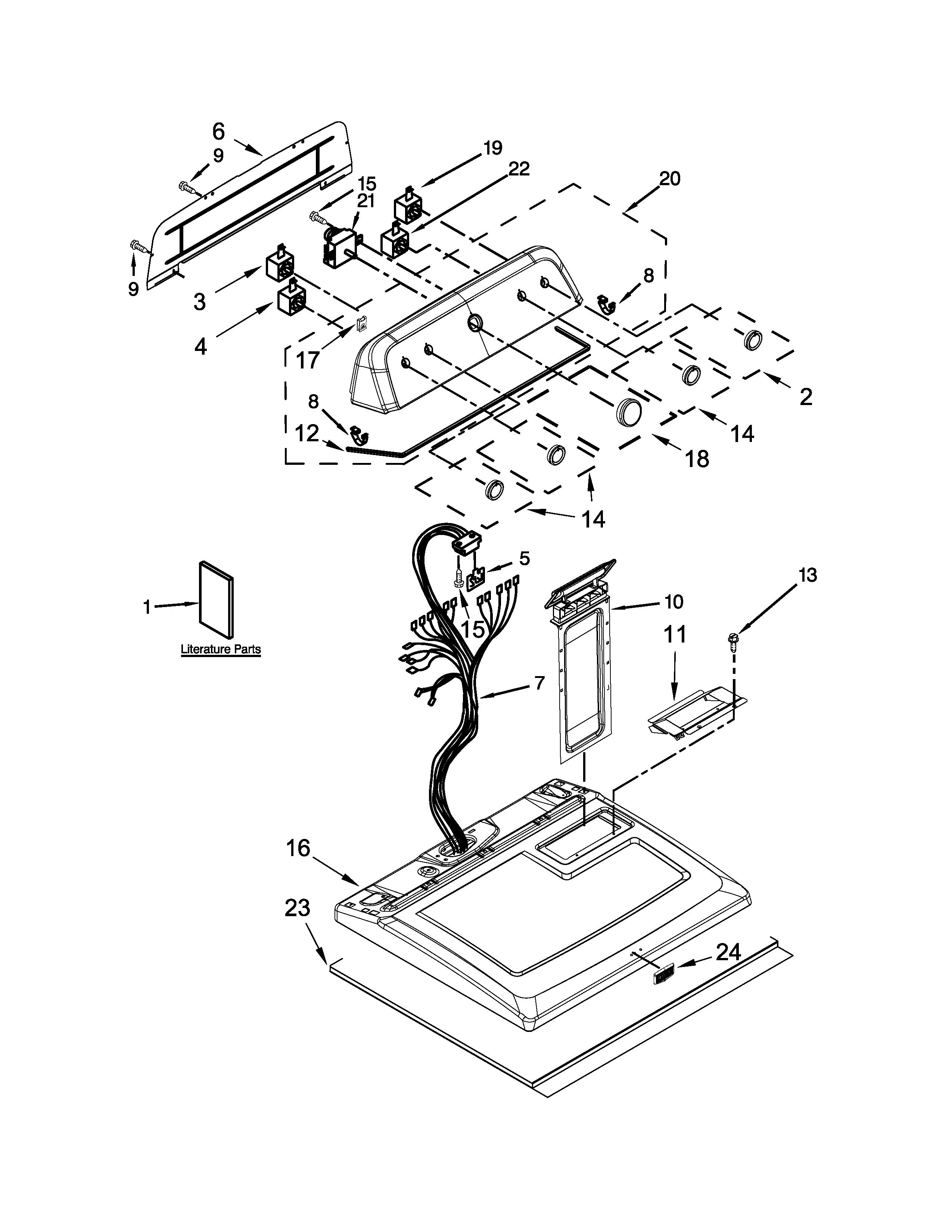 Top and console parts