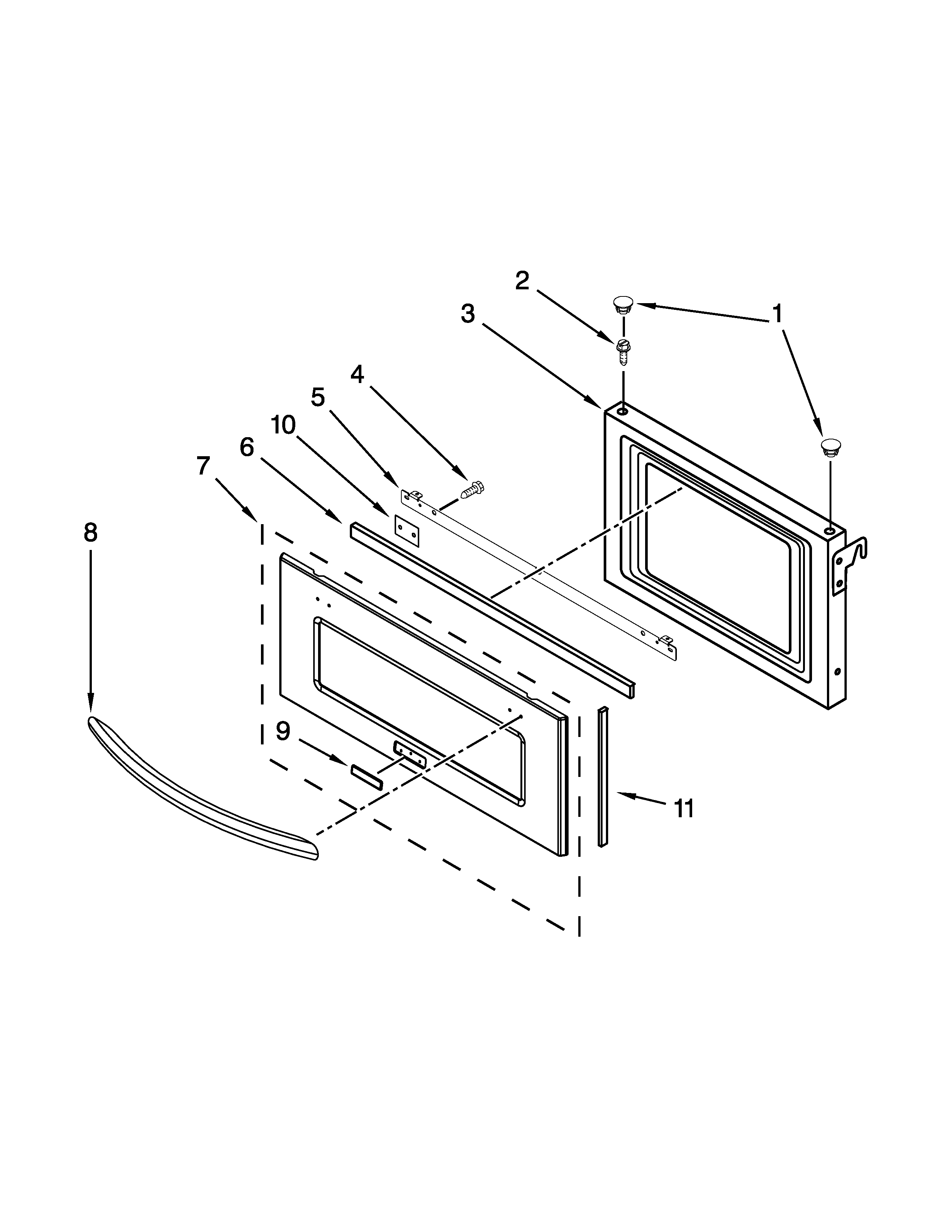 MICROWAVE DOOR PARTS