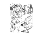 Whirlpool 4GWED5500YW0 bulkhead parts diagram