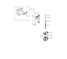 Whirlpool WRS586FLDM01 motor and ice container parts diagram