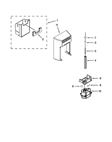 Motor and ice container parts