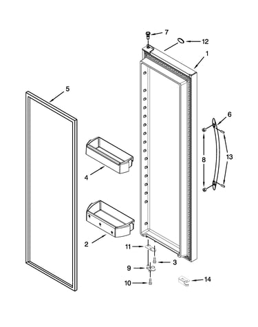 Refrigerator door parts