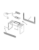 Cabinet and installation parts