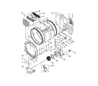 Maytag MLE21PNAGW0 bulkhead and blower parts diagram